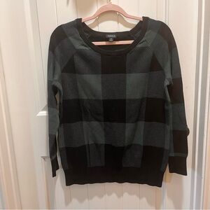 Torrid Plaid Black and Green Sweater - 0